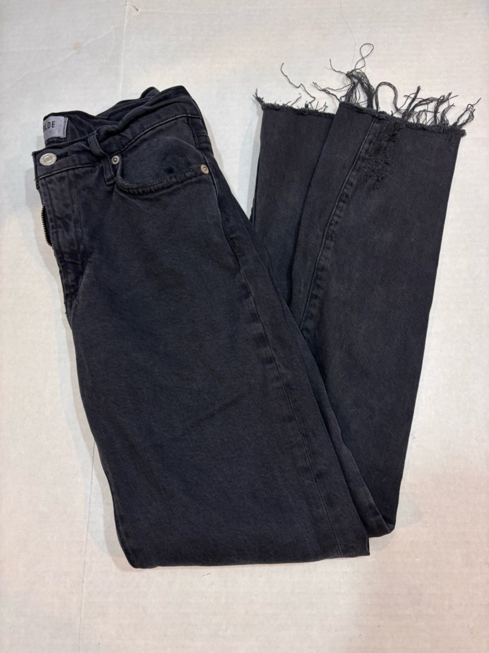Agolde Faded Black Mid-Rise Jeans